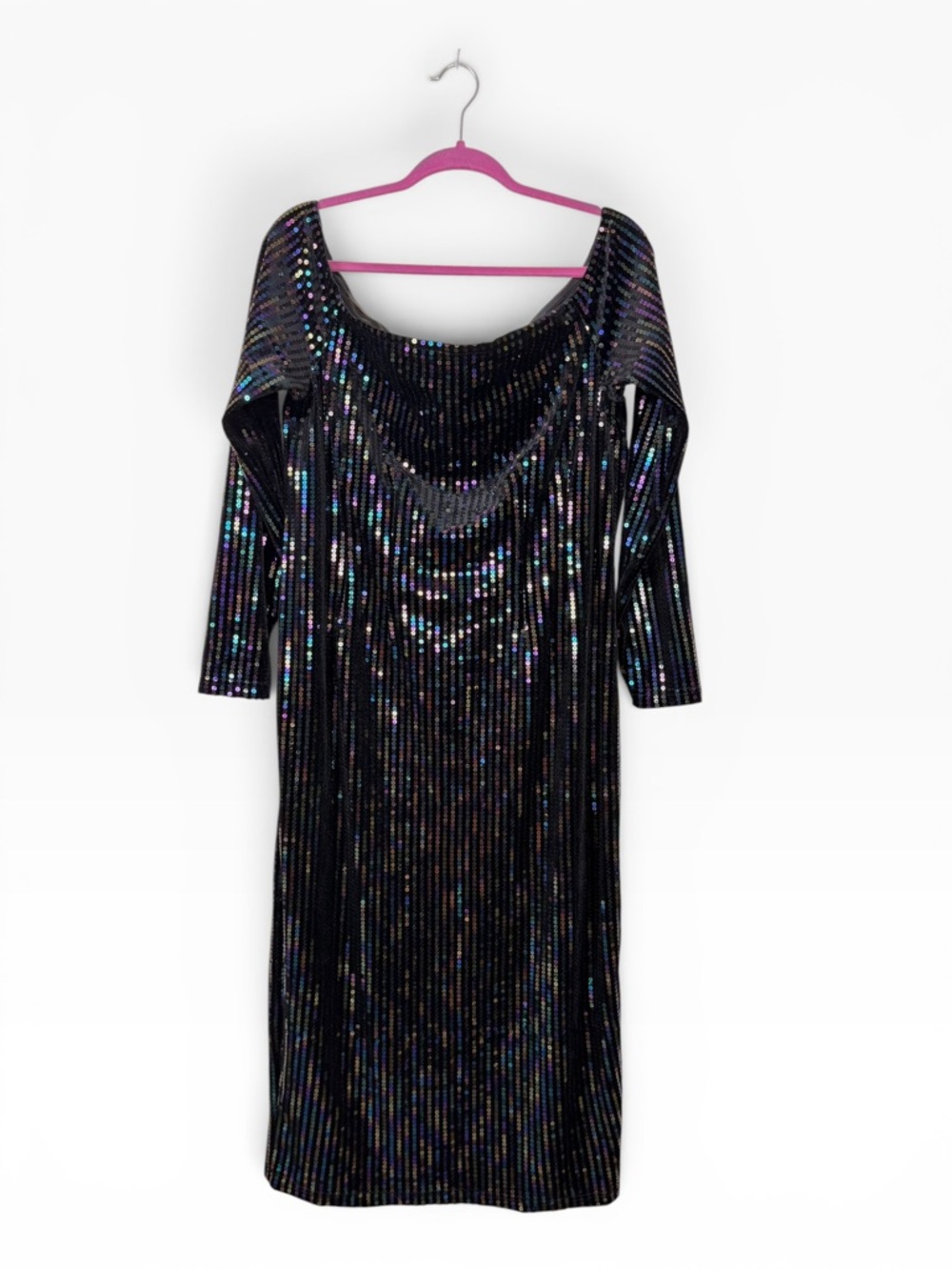 Gabrielle Union Black Long Sleeve Sequin Dress NEW With Tags XLarge